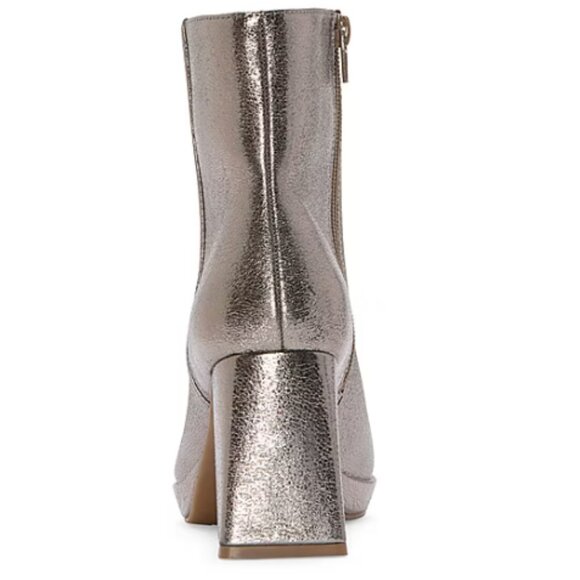 Worthington Silver Ankle Booties with Block Heel - Picture 4 of 5